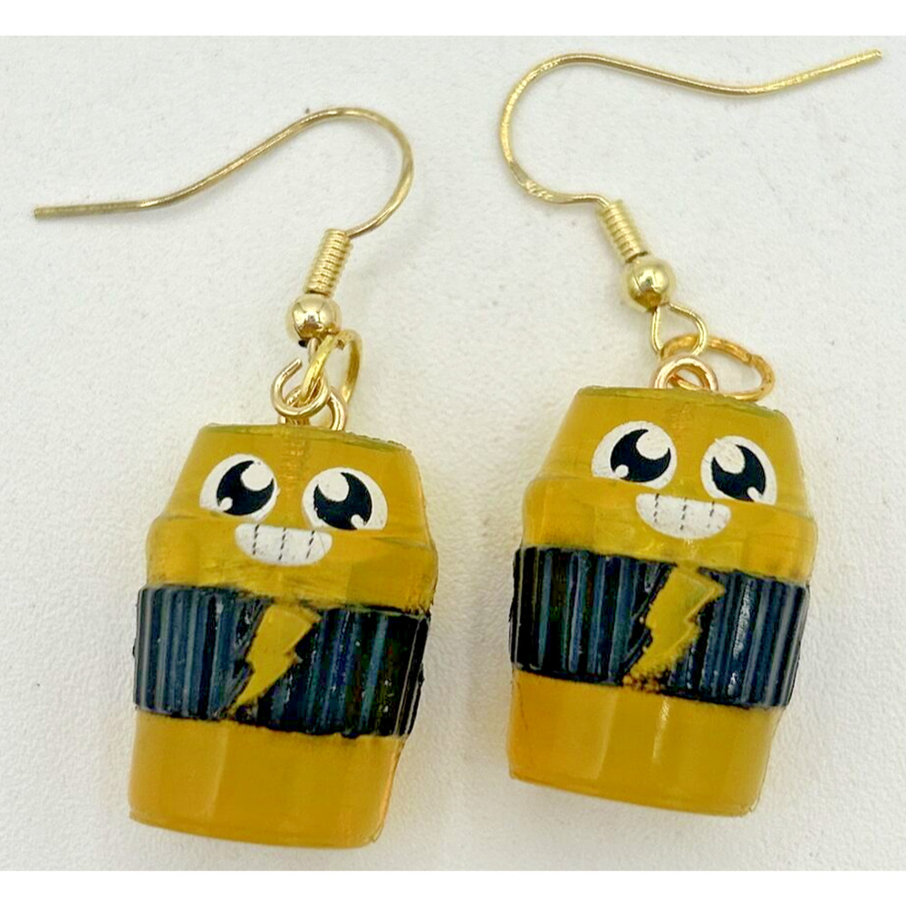 Cartoon Happy Battery Charm Earrings Vending‎ Charm Costume Jewelry C16